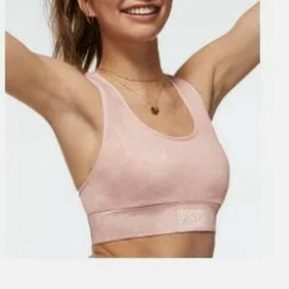 Victoria's Secret Victoria Sport Pink Seamless Lightly Lined Racerback Bra Med